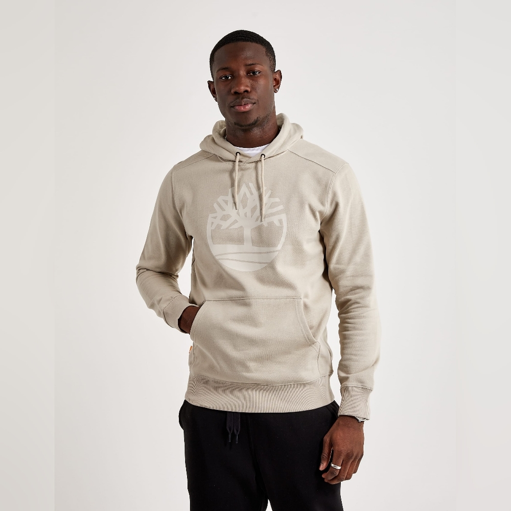 Mens Timberland Core Front Logo Hoodie Khaki